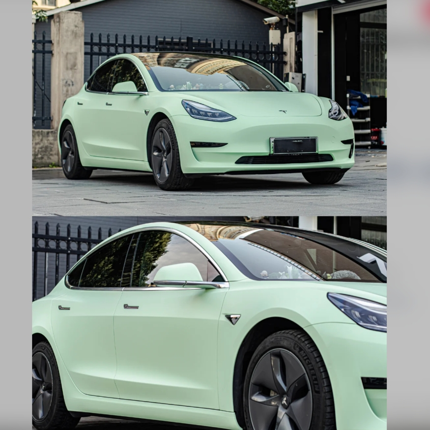 Ultimate Flat Hazy Green Car Vinyl Wrap