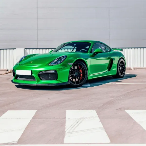 Porsche Glossy Metal Flame Green Car Vinyl Wrap