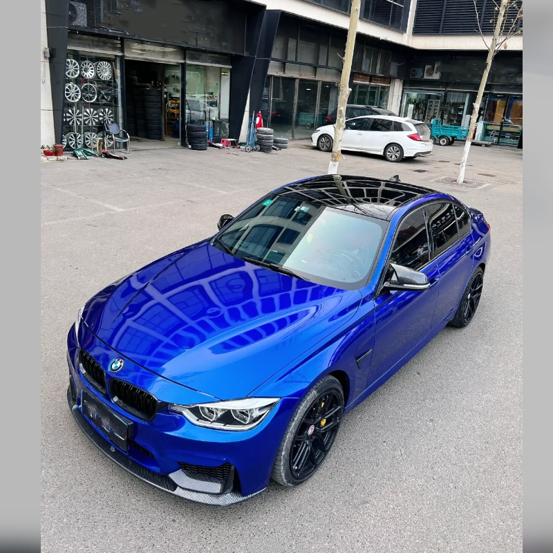 Gloss Metal Paint Blueberry Car Vinyl Wrap