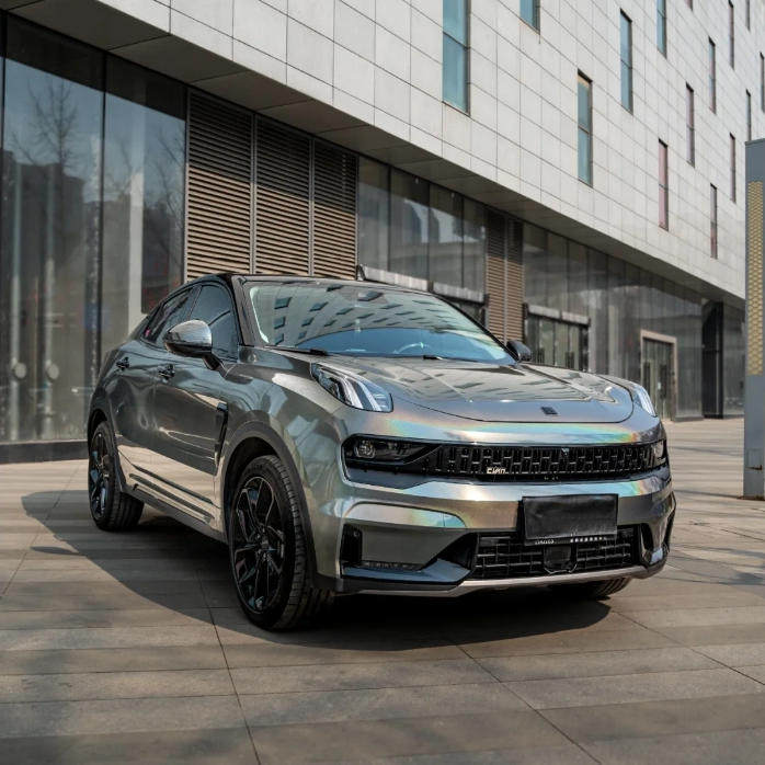 Glossy Laser Grey Car Vinyl Wrap