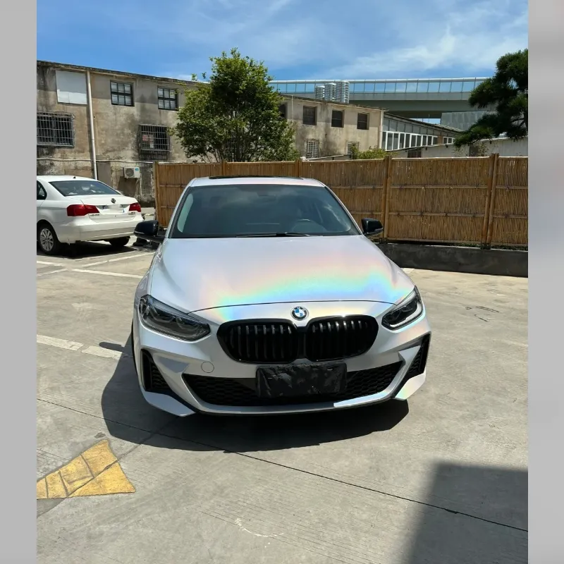 Glossy Laser White Car Vinyl Wrap