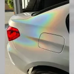 Glossy Laser White Car Vinyl Wrap