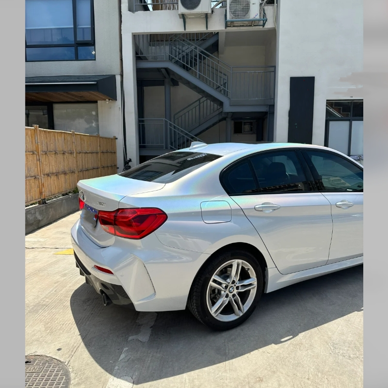 Glossy Laser White Car Vinyl Wrap