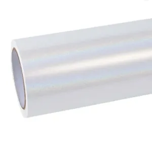 Glossy Laser White Car Vinyl Wrap