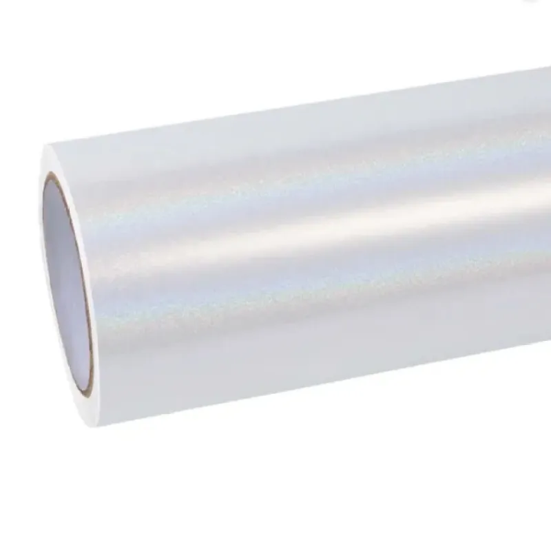 Glossy Laser White Car Vinyl Wrap