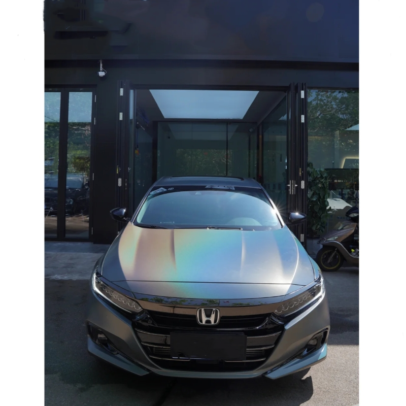 Matte Laser Grey Car Vinyl Wrap