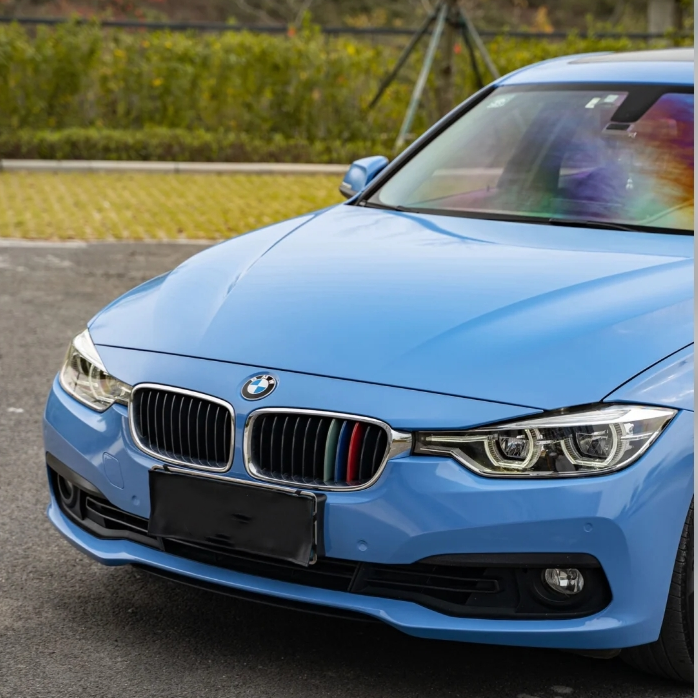 Glossy Crystal Abudhabi Blue Car Vinyl Wrap