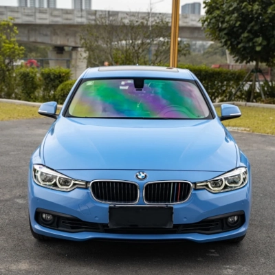 Glossy Crystal Abudhabi Blue Car Vinyl Wrap 02