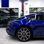 Porsche BMW Gloss PET Gentian Blue Car Vinyl Wrap