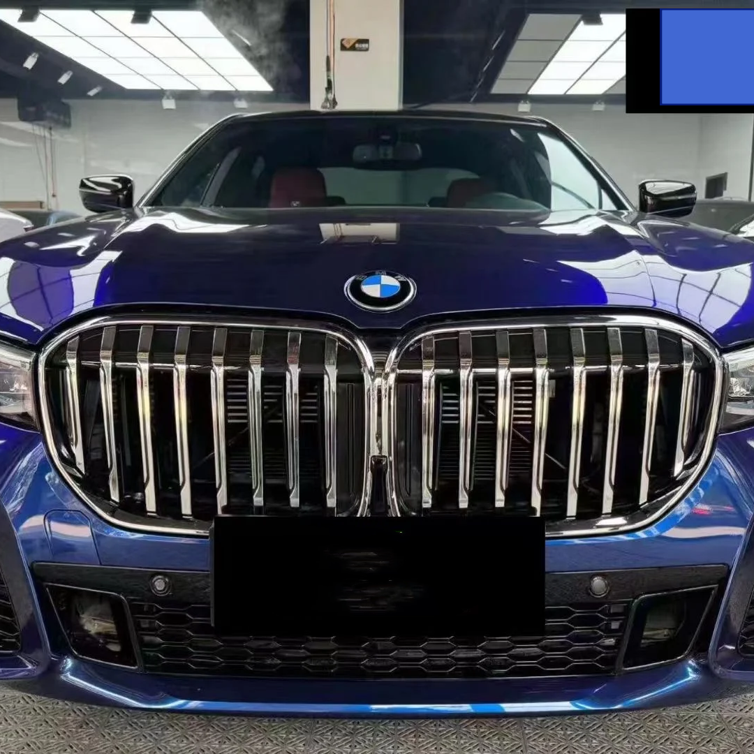 Porsche BMW Gloss PET Gentian Blue Car Vinyl Wrap