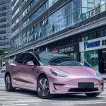 Porsche BMW Tesla  Benz Gloss PET Bentley Passion Pink Car Vinyl Wrap