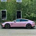 Porsche BMW Tesla  Benz Gloss PET Bentley Passion Pink Car Vinyl Wrap
