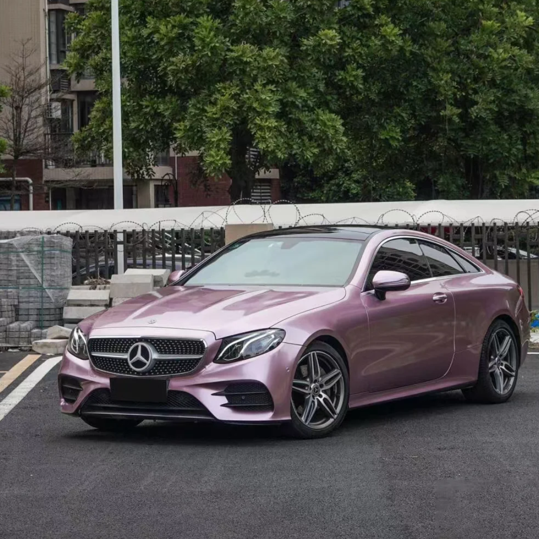Porsche BMW Tesla  Benz Gloss PET Bentley Passion Pink Car Vinyl Wrap