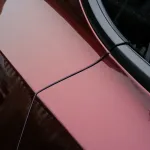 PET Tesla Glossy PET Diamonds Black Red Car Vinyl Wrap