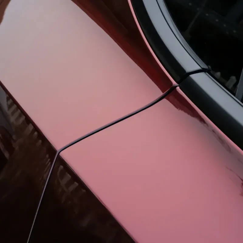 PET Tesla Glossy PET Diamonds Black Red Car Vinyl Wrap