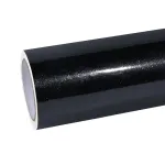 Benz Glossy PET Sparkle Black Car Vinyl Wrap