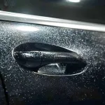 Benz Glossy PET Sparkle Black Car Vinyl Wrap