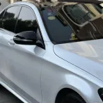 Benz Lexus Glossy PET Sparkle White Car Vinyl Wrap