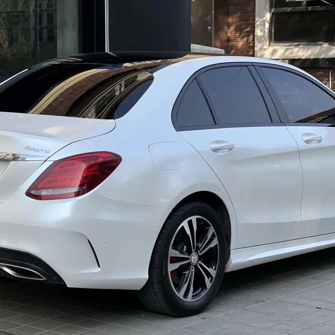 Benz Lexus Glossy PET Sparkle White Car Vinyl Wrap