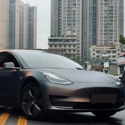 Matte Pearl Metal Grey Car Vinyl Wrap 02