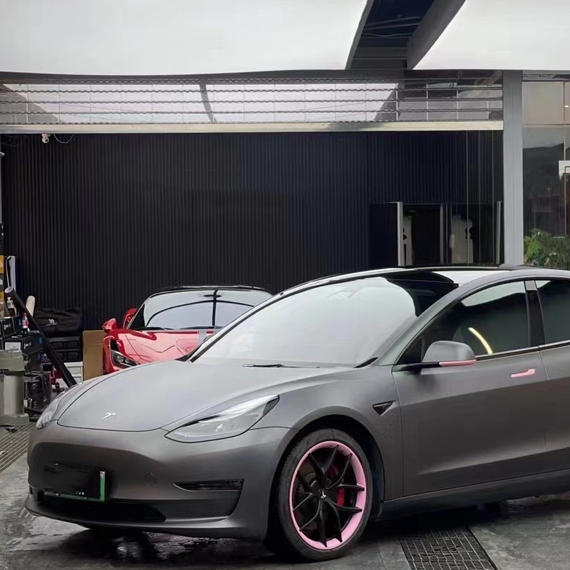 Matte Pearl Metal Grey Car Vinyl Wrap