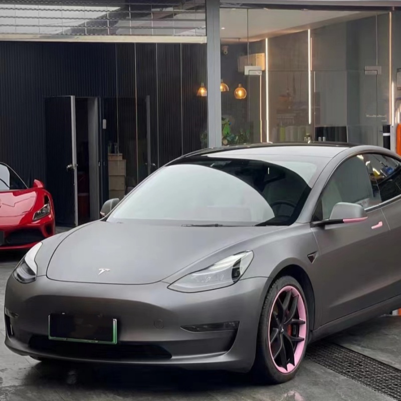 Matte Pearl Metal Grey Car Vinyl Wrap