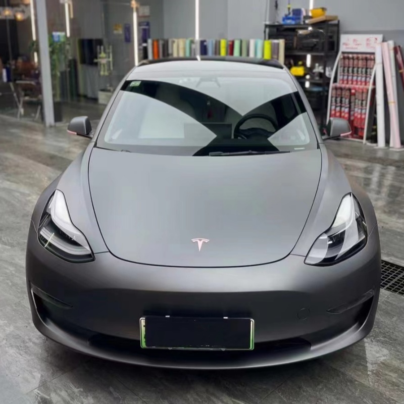 Matte Pearl Metal Grey Car Vinyl Wrap