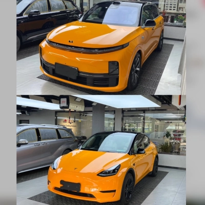 McLaren Orange Car Vinyl Wrap 02