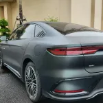 BYD Matte Diamond Black Green Car Vinyl Wrap