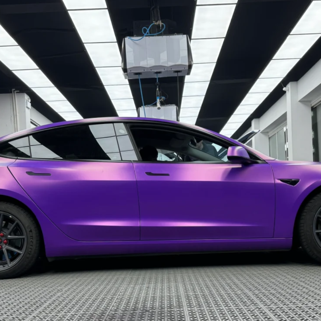 Benz Matte Diamond Purple Gold Car Vinyl Wrap