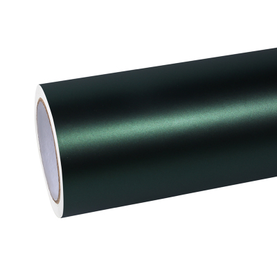 Ultra-Matte Emerald Green Car Vinyl Wrap 01
