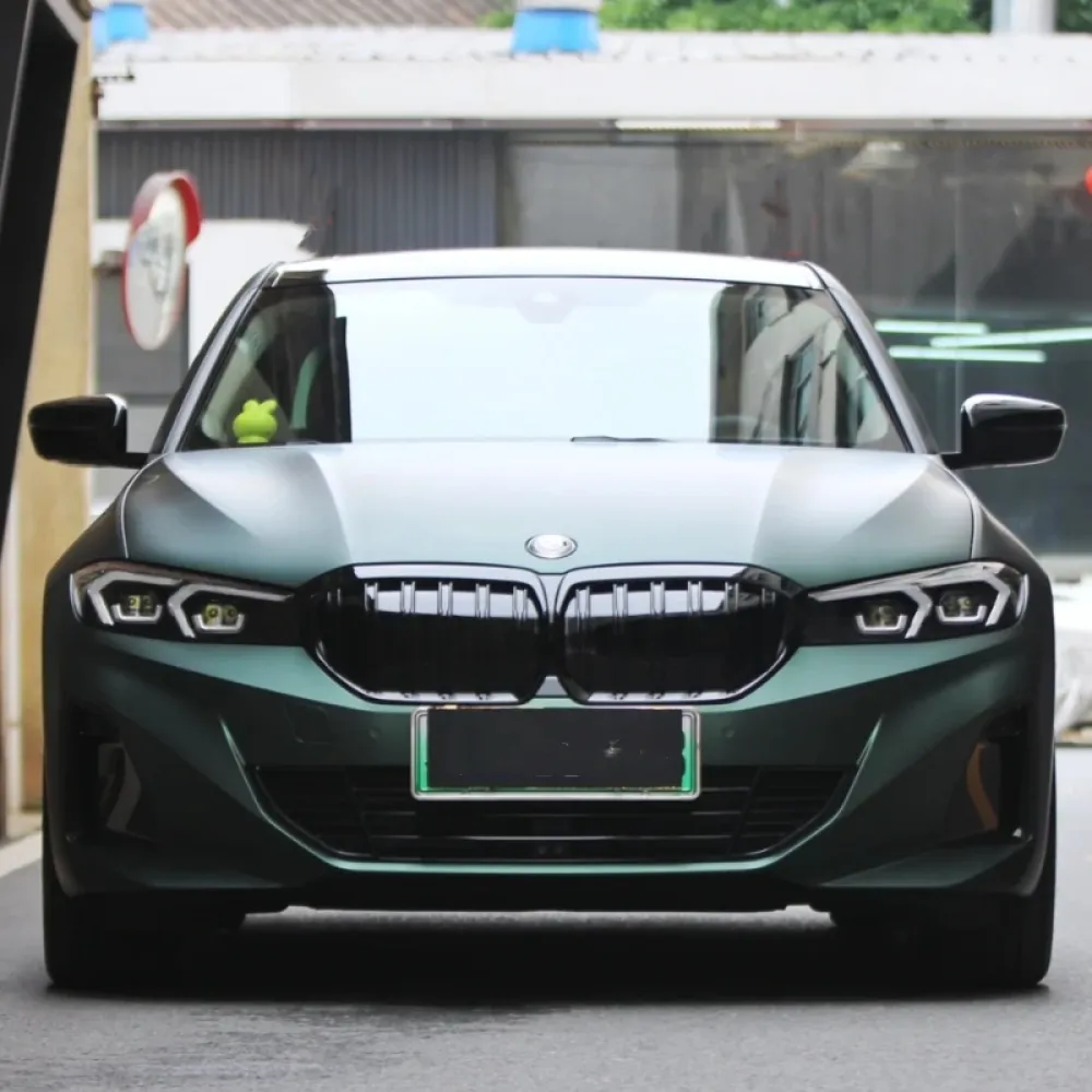 Ultra-Matte Emerald Green Car Vinyl Wrap
