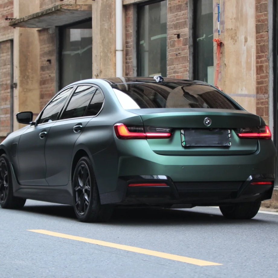 Ultra-Matte Emerald Green Car Vinyl Wrap