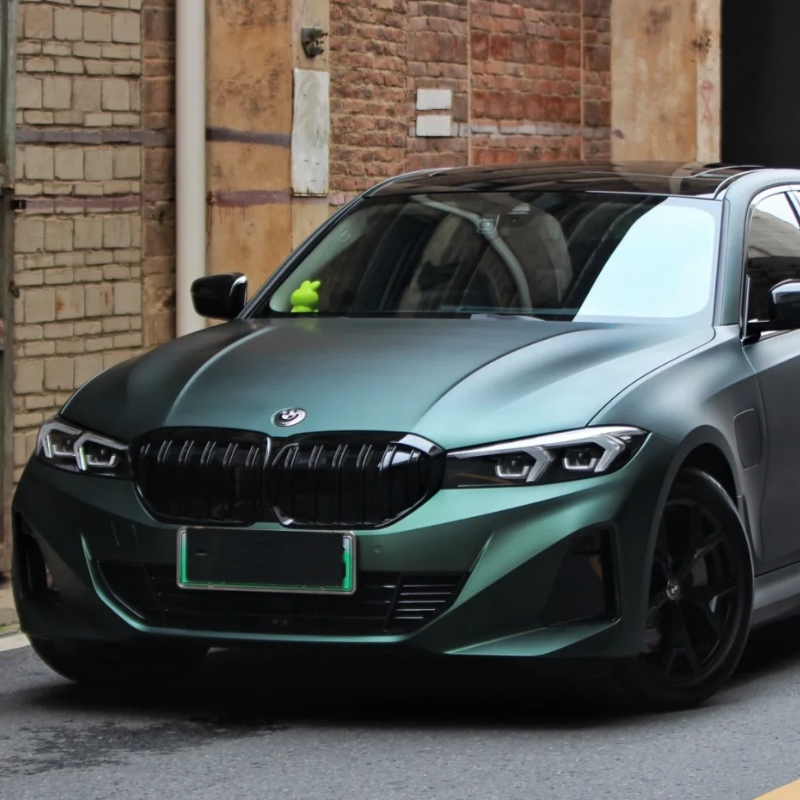 Ultra-Matte Emerald Green Car Vinyl Wrap