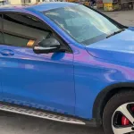 BMW Benz Glossy Diamond Blue Red Car Vinyl Wrap