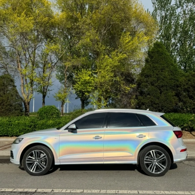 Toyota Tesla Matte Laser White Car Vinyl Wrap 02