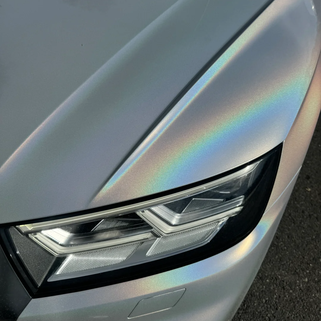 Toyota Tesla Matte Laser White Car Vinyl Wrap