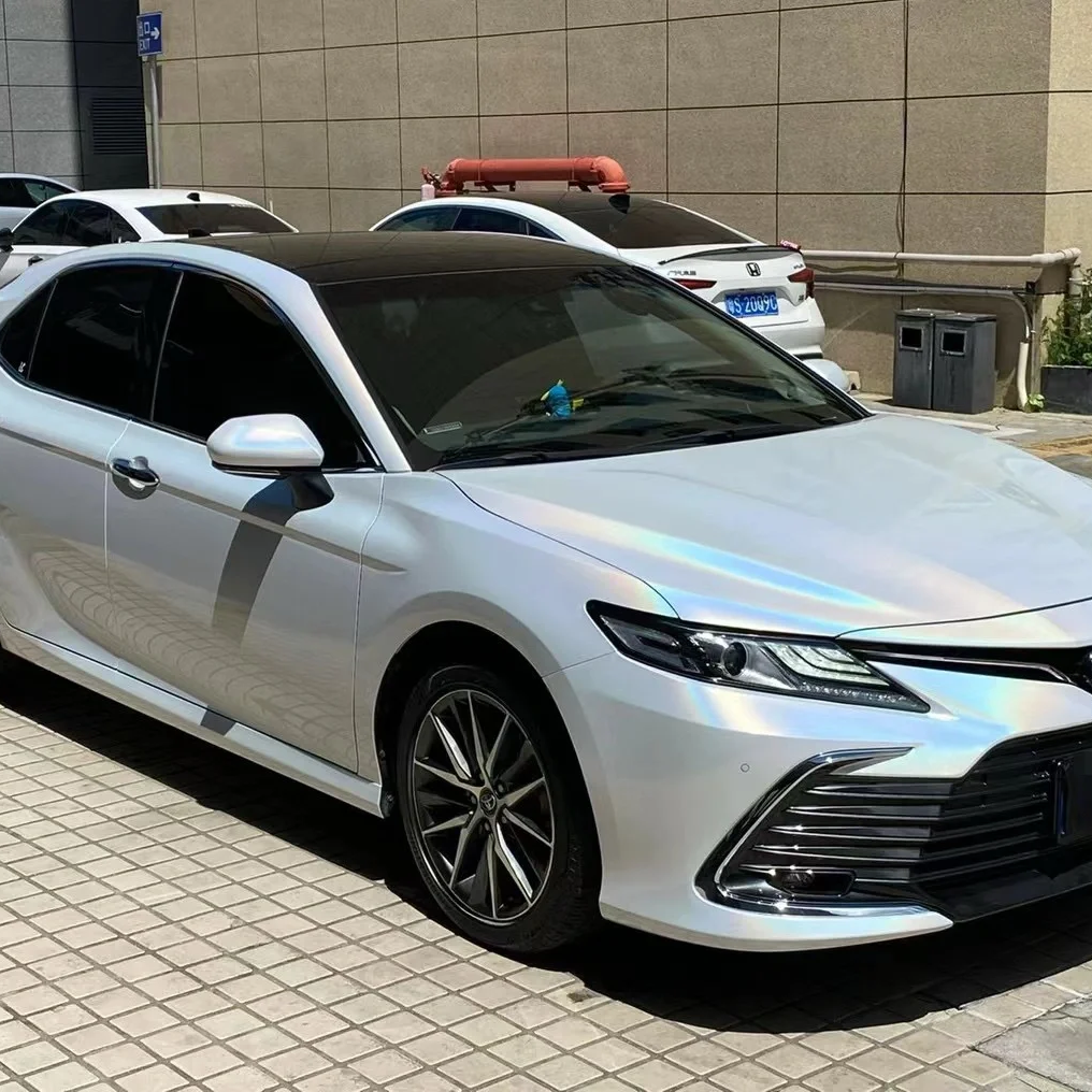 Toyota Tesla Matte Laser White Car Vinyl Wrap