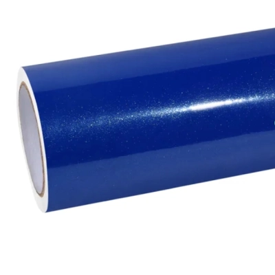 Sparkle Blue Car Vinyl Wrap 01