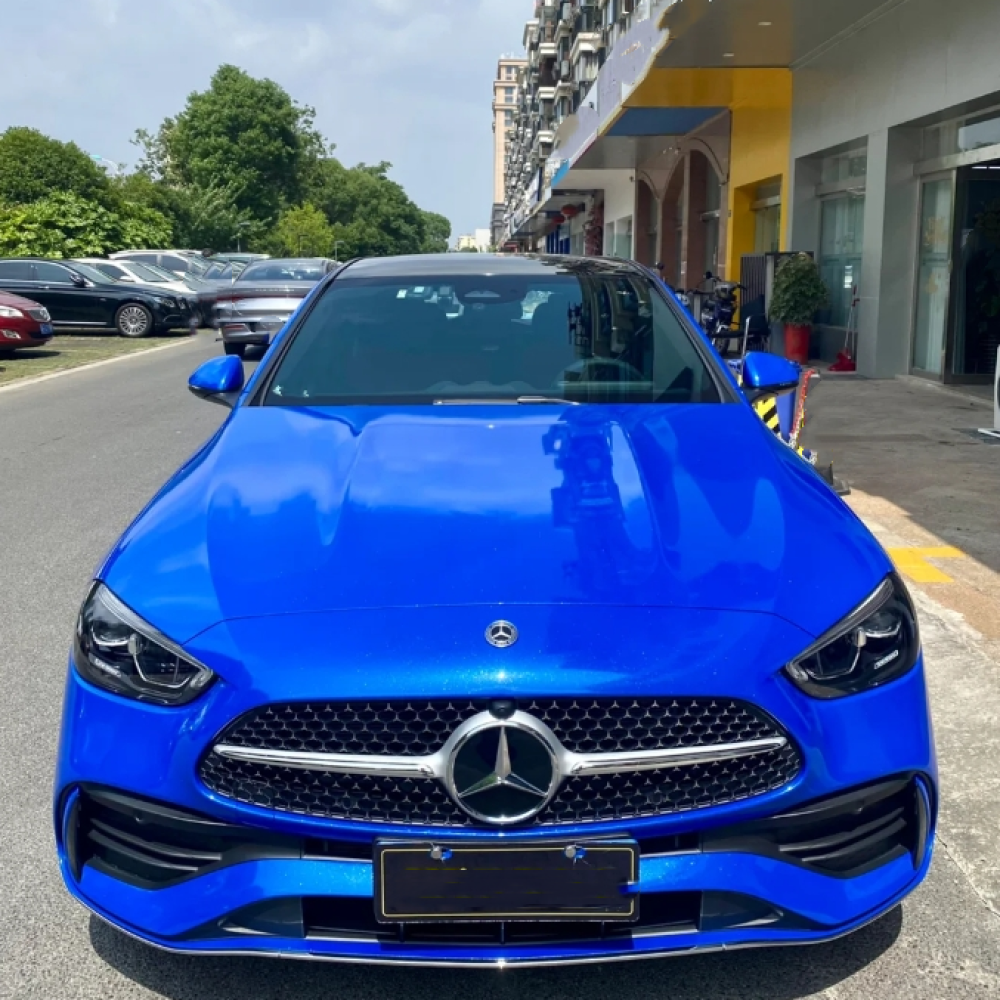 Sparkle Blue Car Vinyl Wrap