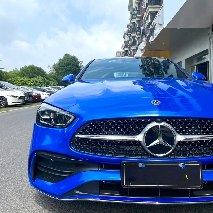 Sparkle Blue Car Vinyl Wrap