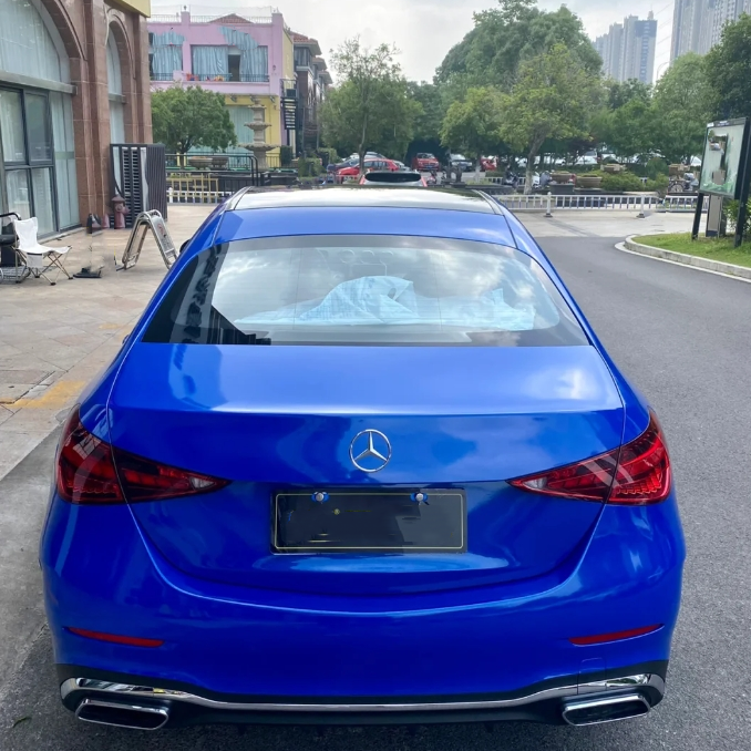 Sparkle Blue Car Vinyl Wrap