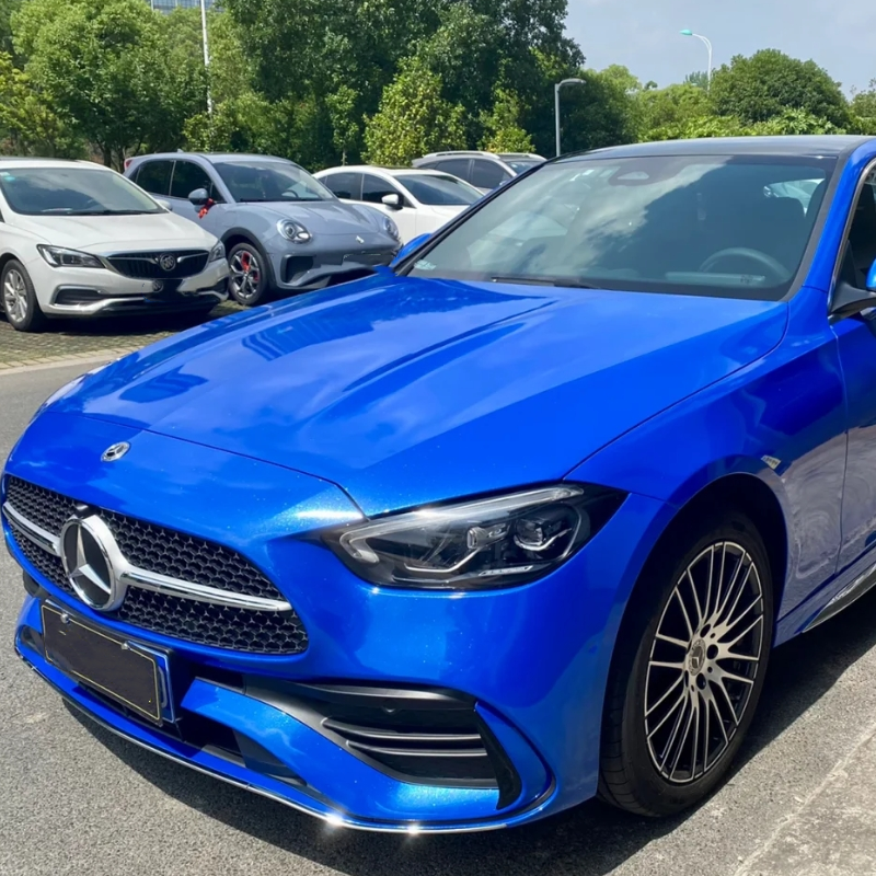 Sparkle Blue Car Vinyl Wrap