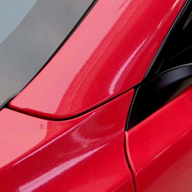 Sparkle Red Car Vinyl Wrap