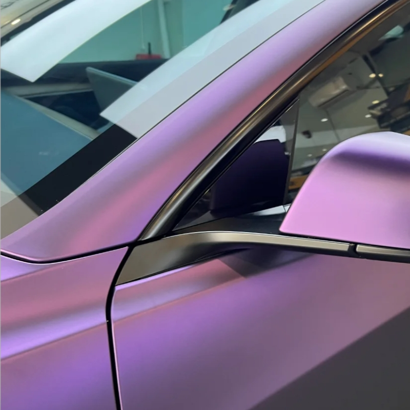 Ultra-Matte Purple-Red Car Vinyl Wrap