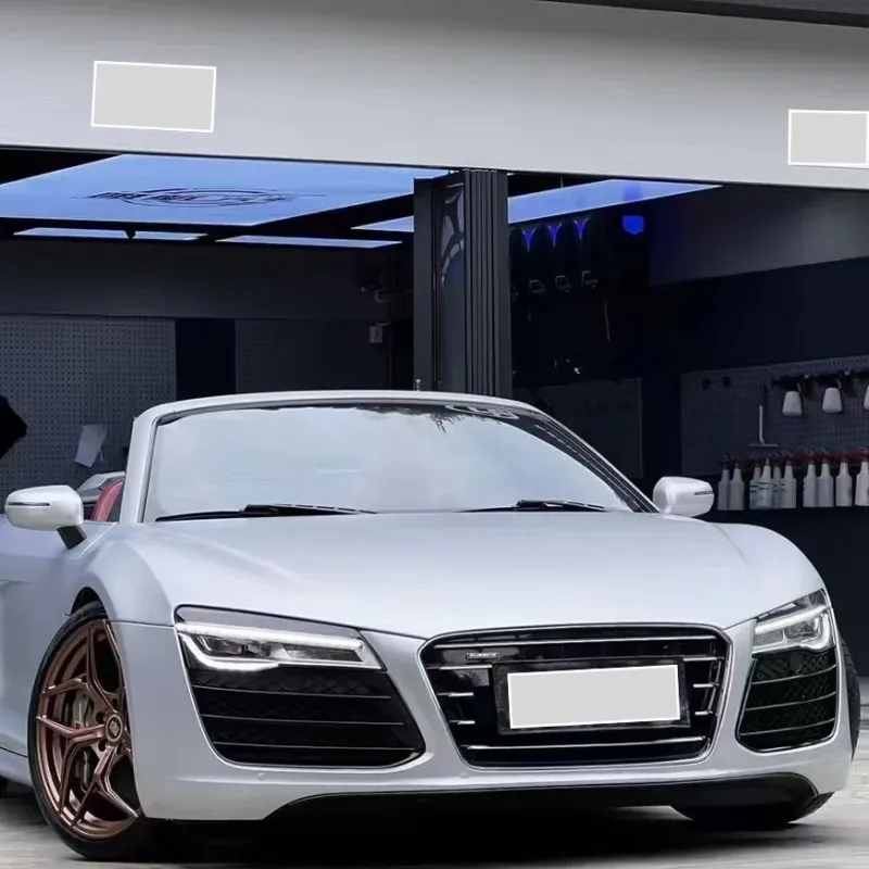 Audi Zeekr BYD Matte Metallic Sparkle Silver Car Vinyl Wrap