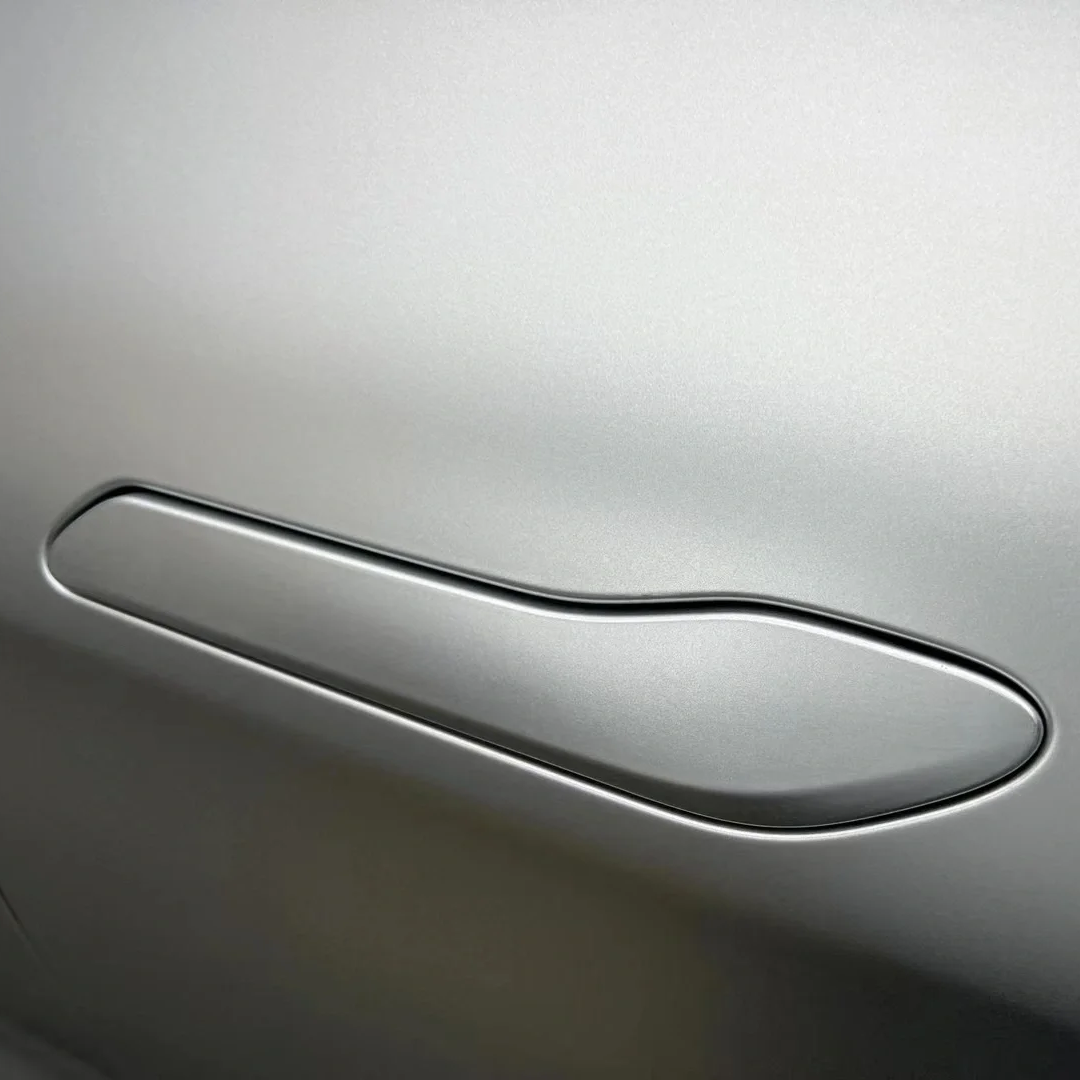 Audi Zeekr BYD Matte Metallic Sparkle Silver Car Vinyl Wrap