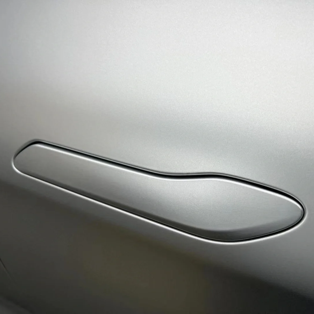 Audi Zeekr BYD Matte Metallic Sparkle Silver Car Vinyl Wrap