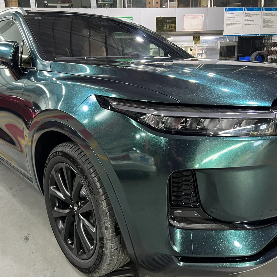 Li Auto Glossy Metal Emerald Green Car Vinyl Wrap