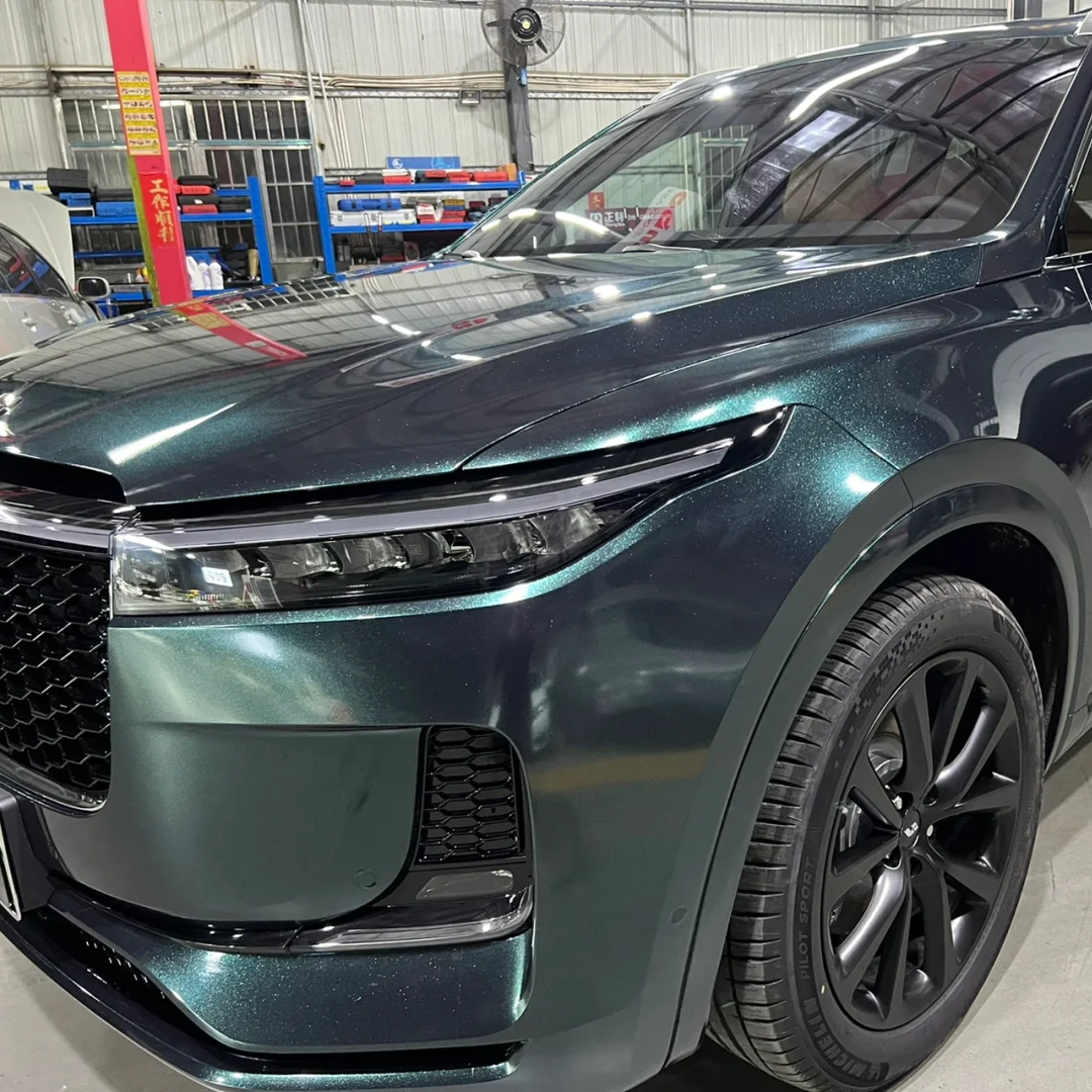 Li Auto Glossy Metal Emerald Green Car Vinyl Wrap